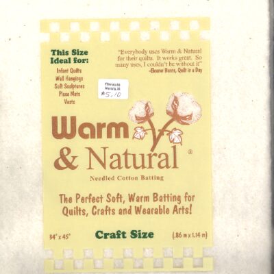 Warm & Natural Cotton Batting - craft size