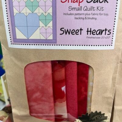 Snap Sack small quilt kit - Sweet Hearts