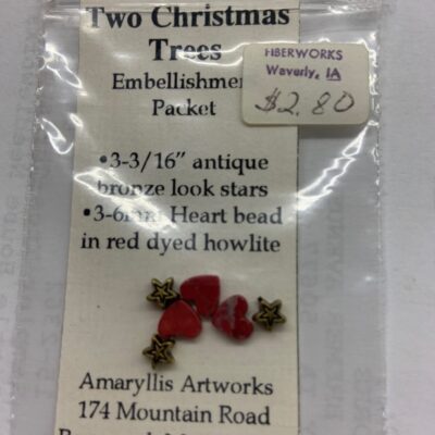 Amaryllis Artworks Two Christmas Trees embellishment pack
