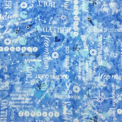 Quilter's Trek fabric - blue print
