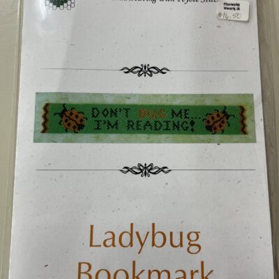 Threaded Needle Designs Beaded Ladybug Bookmark
