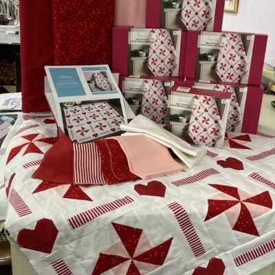 Riley Blake February monthly table topper Hearts