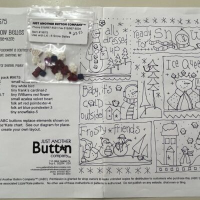 Lizzie Kate 6 Snow Belles button pack