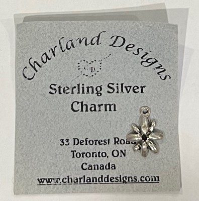 Charland Sterling Silver Stitch Charm - Eyelet stitch