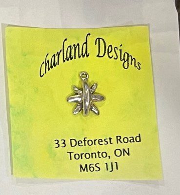 Charland Sterling Silver Stitch Charm - Smyrna Stitch