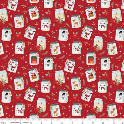 Riley Blake fabric - Magic of Christmas - Jars C13641