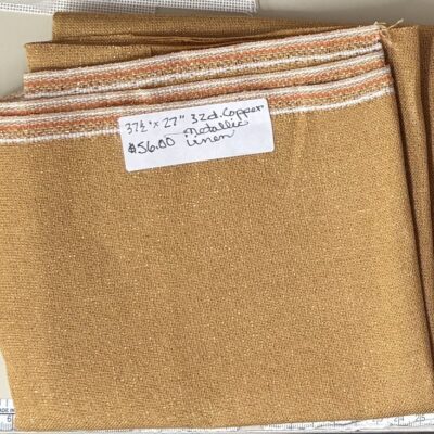 32 count solid color linen - copper metallic-Z