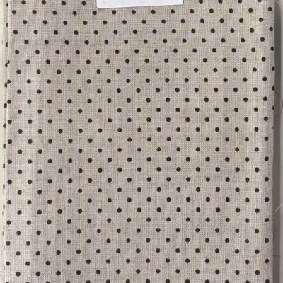 32 count solid color linen - petit point brown dots on raw -Z
