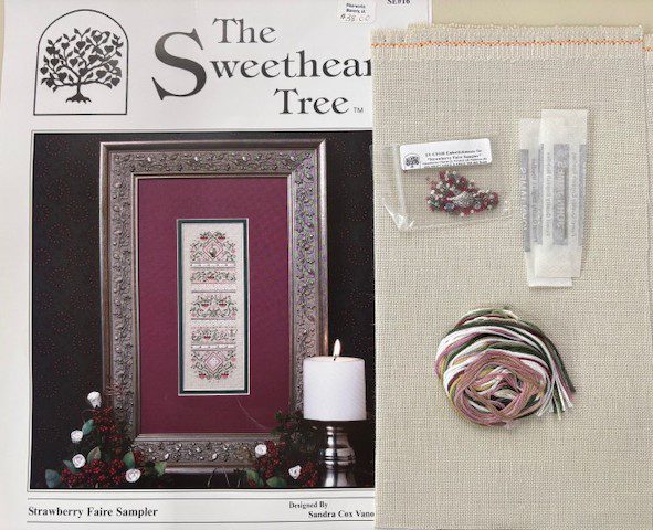 The Sweetheart Tree – Strawberry Faire Sampler SE 16 | Fiberworks