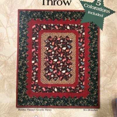 Thimbleberries pattern - Holiday Flannel Favorite Throw - last chance