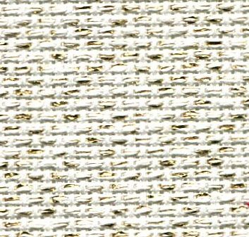 28 count Cream with gold metallic Lugana #2